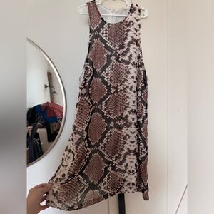 American Threads double lined snake skin printed dress